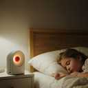 Decorative Night Light with Bluetooth Speaker | Cute Desktop Decor, Portable & Rechargeable, 4 Color Modes + White Noise | Ideal Gift for Home, Office, Travel | White