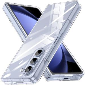 Compatible with Galaxy Z Fold 5 Case, Clear Hard PC Cover | Cute Fashion Simple Never Yellowing Lightweight Matte Protective Slim Bumper Phone Case for Galaxy Z Fold 5(6-82)