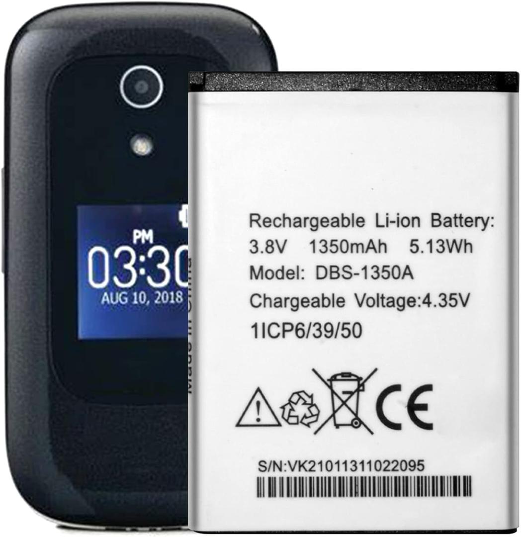 DDONG Replacement Battery DBS-1350A for Doro 7050 7060 Consumer Cellular Flip 1350mAh