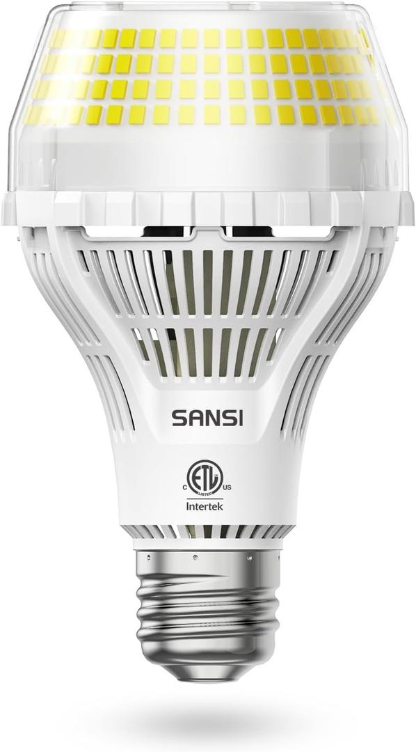 SANSI Upgraded 300W Equivalent LED Light Bulb, 5000 Lumens A21 Non-dimmable LED Bulb with E26 Base, 30W Power 5000K Daylight White Bright Light Bulb for Home Workshop