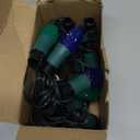 Multicolor C7 LED Christmas Lights Outdoor, 34FT Colorful Christmas String Lights with 50+2 Plastic Bulbs, Traditional Hanging Holiday Lights for Christmas Tree Patio Fence Roofline Xmas Decorations