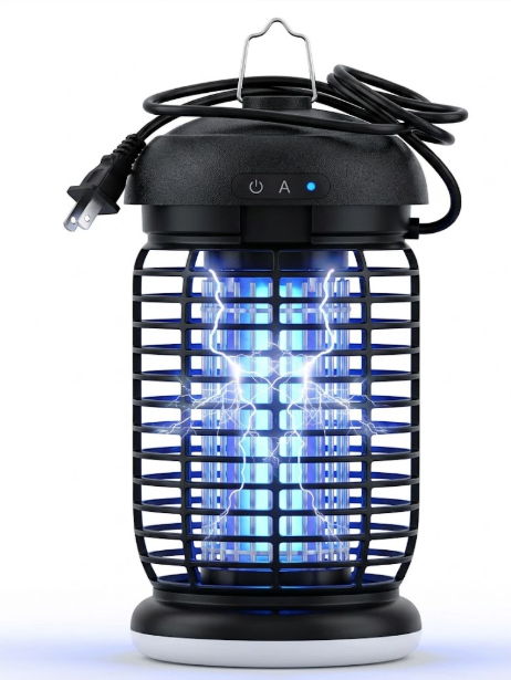 Bug Zapper Outdoor & Indoor,Cordless Portable Mosquito Zapper with Automatic Mode,4200V High Powered Mosquito Repellent,Electric Fly Zapper for Camping,Outside,Patio,Backyard,Garden
