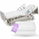 BLISSFORD - 2 Pack Fitted Hospital Bed Sheets with Elastic All Around for a Cotton Rich Soft Knitted Jersey Sheet, 36 x 84 x 12