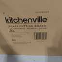 Kitchenville Glass Cutting Board 20”x16”: Tempered Glass Kitchen Counter Protector - Durable- Scratch-Resistant, Heat-Proof - Design 5 - Floral Design