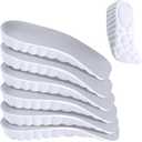 Glitopper 3 Pairs Orthopedic High Pads 2.0 Height Increase Insoles Arch Support Insoles 4d Cloud Elastic Height Cushions for Men Women Relief Plantar Fasciitis and Flat Feet(Grey,0.6 Inch)