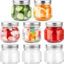 GUEQUITLEX Glass Mason Jars With Lids Genuine Preserve Jar 8oz, Canning Jars for Food Storage, Dry Food, Snacks, Candies, DIY Projects 8 Pack
