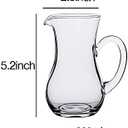 2pcs Glass Creamer Pitcher Sauce Serving Pitcher Milk Creamer Jug,300ml