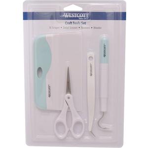 Westcott 00502 Die Cutting Crafting Tools Set with Crafting Tweezers, XL Scraper and Weeder Tool, 43 Piece