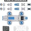 Jumbo Space Toys with Space Shuttle, Fighters, Tanks, Exploring Vehicle, Educational Learning Toys for Kids Ages 3-12 (ASTM Certified)