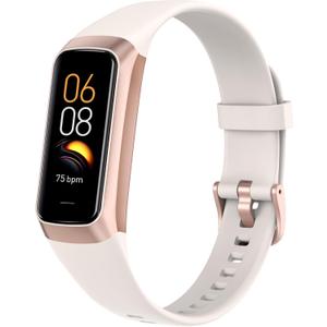 Fitness Tracker with Heart Rate/ Blood Oxygen/ Sleep Monitor, 20+ Sports Modes Smart Watches for Women/ Men, Activity & Step Tracker Smart Watch for Android/ iOS Phones (Beige)