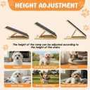 Cinnvoice 5 Packs Dog Ramp for Stairs Adjustable 5.5 to 7.48 Inch Height Foldable Wooden Pet Ramp with Non-Slip Carpet Surface for Indoor Small Dogs Cats Senior Pets (11.81 Inches/ 30 cm)
