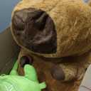 Ditucu Giant Capybara Plush with Turtle Backpack Large Jumbo Soft Capibara Stuffed Animal Big Size Fat Oversized Plushies Toys Gifts for Kids Girlfriend Brown 25 inch