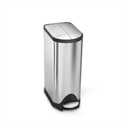 simplehuman 30 Liter / 8 Gallon Butterfly Lid Kitchen Step Trash Can, Brushed Stainless Steel
