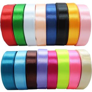 JESEP 16 Rolls 400 Yards Solid Satin Fabric Ribbon Multi-Color Packing for Gift Package Wrapping Hair Bow Clips Accessories, Crafting, Sewing, Wedding, Decorator, etc (5/8" 15MM)