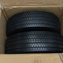 4.10/3.50-4 Tire and Wheel Flat Free, 10x3.50-4''Solid PU Run-Flat Rubber Wheel with 5/8''Axle Bore Hole&2.2''Offset Hub for Hand Truck Wagon Garden Cart Dolly Wheelbarrow Replacement 2Pack