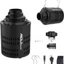 RDJ Bouns Inline Fan with Carbon Filter Kit, Compatible with 4"/5"/6" Ducts,10 Speed ​​Control Recyclable Carbon Filtration, Quiet, Grow Tent, Hydroponics, Indoor Gardening, Pet Room