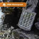 Trail Camera Solar Panel, WingHome Solar Battery Charger Kit 12V/1A 6V/1.5A with Build-in 2000mAH Rechargeable Lithium Battery IP66 Waterproof Hunting Accessory