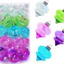MOONET 25Pcs 2.64in Christmas Decoration Balls Shatterproof Colored Transparent Ball for Festival Wedding Home Party Decors Xmas Tree Hanging (Style-3)