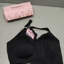 PoseFree Womens Seamless Wireless Supportive Bra Push Up Comfort Soft No Underwire Full Coverage T-Shirt Bra (Black, M)