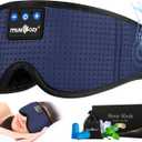 MUSICOZY Sleep Headphones Bluetooth 5.4 Headband Sleeping Eye Mask for Mom Women Men Wireless Music Earbuds Earphones for Side Sleepers Built-in HD Speakers Cool Gadgets Unique Gifts (Navy Blue)