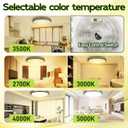 hykolity 32 Inch Oval LED Ceiling Light,60W,4000LM,5CCT