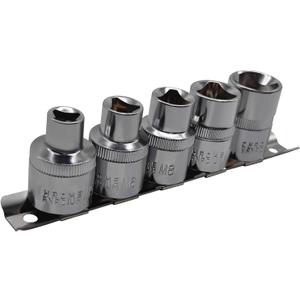 5Pcs 1/2" Dr. Triangle Bolt Socket Set, Triangular Socket Kit for TDI engines Tamperproof Fixings on, Bosch injector Replace pump seals Electrical Light Fittings Electrical Cabinet Remover