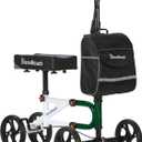Knee Scooter Steerable Knee Walker for Foot Injuries Compact Crutch Alternative with Dual Braking System (Green)