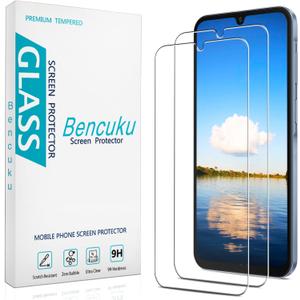 (2 Pack) Designed for Samsung Galaxy A15 5G and Galaxy A15 6.5-inch Tempered Glass Screen Protector, Anti Scratch, Bubble Free (Clear)