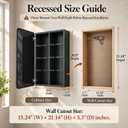 16x24 Medicine Cabinet with Mirror, Recessed/Surface Mount
