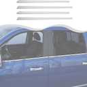 Polished Stainless Steel Chrome Window Sill Trims Compatible with Dodge RAM 1500 2500 3500 2010-2017 Outer Window Sills Trims Accessories Exterior(Stainless Steel,4Pcs/Set)