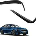 Replacement for BMW 5 Series G30 G38 M-Sport 2018-2020 Front Bumper Cover, 51118070541 51118070542 Fog Light Eyelid Strip Trim & Side Grille Surround, Left & Right Pair, Glossy Black, Pack of 2