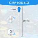 17.7in 1 Pieces Long Pipette for Fish Tank Coral Food Feeder Long Syringe Reef Coral Food Spot Feeder Tube for Reef Aquatic Plant Spider Snake Lizardfor Axolotl Tank Accessories