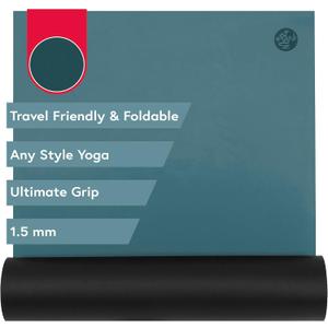Manduka GRP Adapt Travel Yoga Mat 71" - 1.5mm | Foldable & Travel friendly | Ultimate Grip | Sweat ready for Any Style of Yoga | 71 x 24 x 1/16 inches