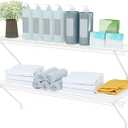 PROWORX Closet Shelves Wall Mounted, 2 Pack 4 ft x 12 in White Wire Shelving Kit, Metal Wall Shelf Organizer for Home, Pantry, Laundry Room Storage, 48 inches x 12 inches x 2 inches
