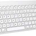 OMOTON Bluetooth Keyboard for Mac, Wireless Keyboard with Numeric Keypad for MacBook Pro/Air, iMac, Mac mini/Pro Laptop, Silver White