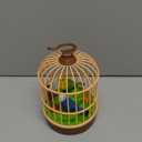 Singing Bird in a Cage Toy, Voice-Activated Induction Birdcage with Talking Chirping Parrot, Realistic Moving Animation, Lifelike Sound, Motion Sensor Music Box, Desk Room Decor (No battery included)