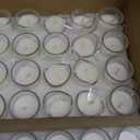 Housecret 48 Pack Warm White Unscented Clear Glass Filled Votive Candles. Hand Poured Wax Candle Ideal Gifts for Aromatherapy Spa Weddings Birthdays Holidays Party