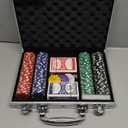 Boyzhood Poker Chips,200Pcs Poker Set with Aluminum Travel Case,11.5 Gram Poker Chips Set for Texas Holdem Blackjack Gambling