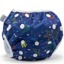 Reusable Baby Swim Diapers –Adjustable, Easy-Wash Nageuret Reusable Swim Diaper Kids Soft, Breathable, Waterproof Swim Wear for Baby & Newborn! (Sea Friends) 0-36Mq