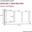 Video Game Cartridges Display Case,Compatible with Gameboy Advance Card Holder,Magnetic Acrylic Frame for Retro Game Gba Cartridge Collection (GB/GBC Game Display, 3 Slot (GB/GBC))