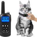 Cat Training Collar No Shock, 2025 Vibrating Cat Collar with Remote 2000ft, Beep and Vibration Collor for Cats 10-120lbs, Rechargeable/Security Lock & Humane to Stop Bad Behaviors,Black
