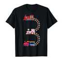 3rd Birthday Train Railroad Themed Fun 3 Years Old Boy Train T-Shirt 3T