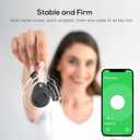 2 x Waterproof AirTag Keychain Holder - 4 Pack Airtag Lock Case with Wire Cable Compatible with Apple AirTags, Ultra Durable Anti-Lost Protective Case with Keyring for Luggage, Backpack (Black)