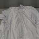 Yoquare White Spandex Table Skirt for Rectangle Tables (4Ft) | 1-Pack Stretch Pleated Tablecloth for 48" L x 24" W x 30" H Rectangular Tables | Suitable for Banquets, Trade Shows, Birthday