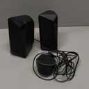 SOULION 2.0 Computer Speakers, USB Powered & 3.5 mm AUX Bluetooth Speakers for Desktop Monitor, LED Flame Lights & Easy-Control Pod, Gaming Speakers for Laptop Tablet Phone - Black