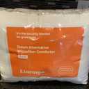 Linenspa All-Season Down Alternative Quilted Comforter LinenspaSoft, Hypoallergenic Microfiber Filling , Queen, White