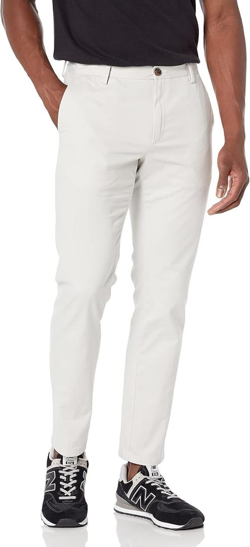 Amazon Essentials Men's Slim-Fit Wrinkle-Resistant Flat-Front Chino Pant, M Amazon Essentials Men's Slim-Fit Wrinkle-Resistant Flat-Front Chino Pant, M