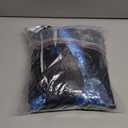 No Hook Shower Curtain with Snap in Liner Sets, Blue Rose Butterfly Design, Waterproof Washable Fabric Curtain with See Through Mesh Top Window for Bathroom Decor 71x74 Inch