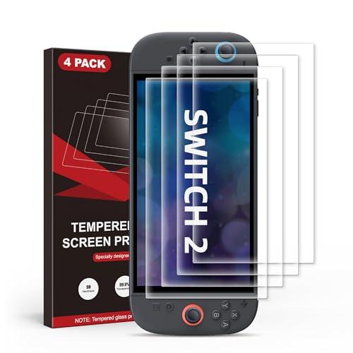 TiMOVO Tempered Glass Screen Protector for Nintendo Switch 2, (8 Pack) Transparent 9H Switch 2 Screen Protector Glass Anti-Scratch, Anti-Fingerprint, Ultra Thin HD Clear Screen Protector for Switch 2
