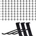 Gridwall Hooks 4 Inch, 100PC Heavy Duty Black Display Hooks for Grid Wall Panels, Grid Wall Accessory for Retail Store, Home Stroage, Garage, Trade Show